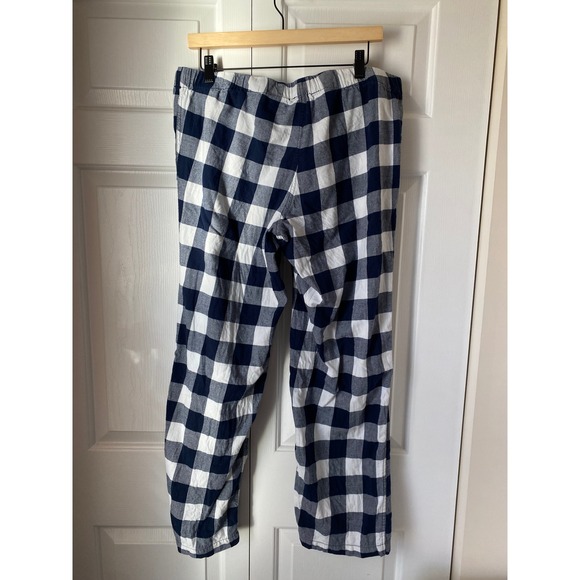 J Crew Factory Mens flannel pajama pants Blue Buffalo Plaid Lounge Sleepwear M - Picture 6 of 7